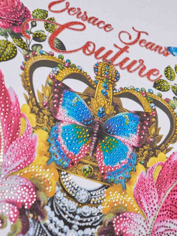 Versace Jeans Couture: Tシャツ online - クルーネック - 白