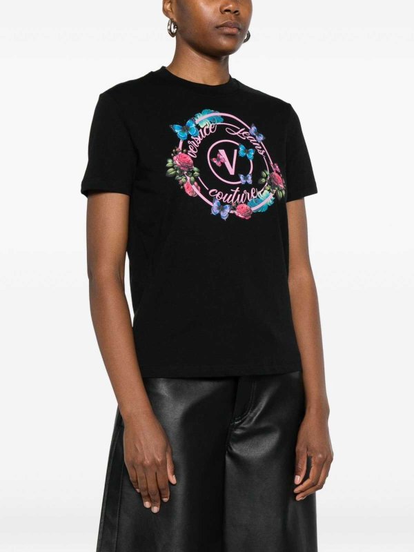 VERSACE JEANS: クルーネック online - クルーネック - 黒
