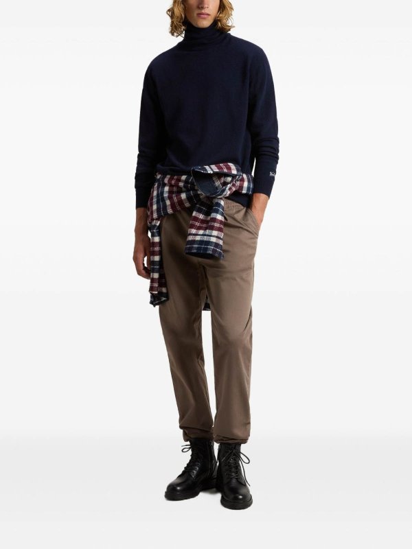 The Best Shops WOOLRICH: Suéteres con cuello pico - Suéter Cuello Redondo - Azul