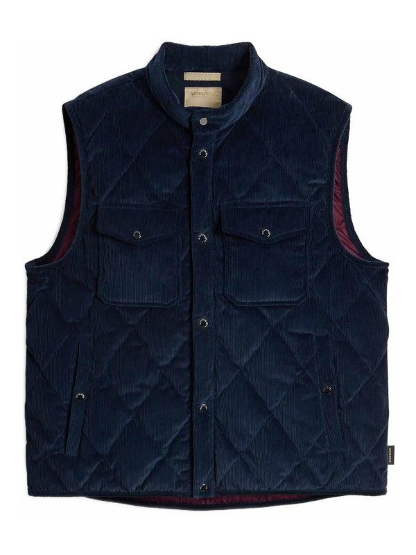 WOOLRICH: Gilets tricot - Gilet - Bleu
