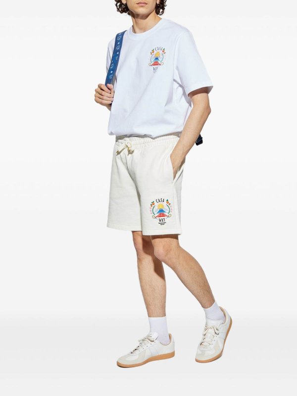 CASABLANCA: Trousers Shorts online - Cotton Shorts With Logo
