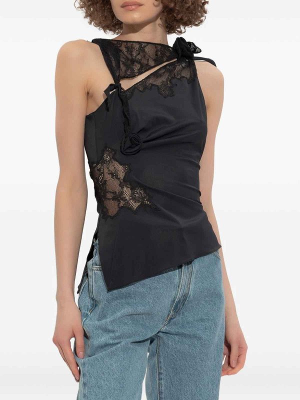COPERNI buy online Top With Knots And Lace Inserts
