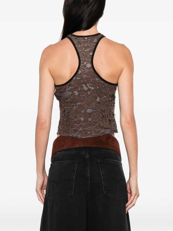 DIESEL buy online トップ/タンクトップ - ブラウン