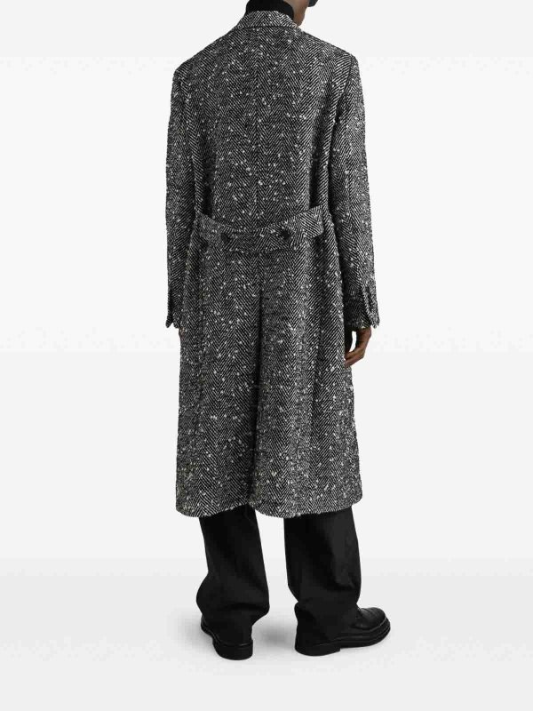 The Best Shops DOLCE & GABBANA: short coats - Herringbone Coat