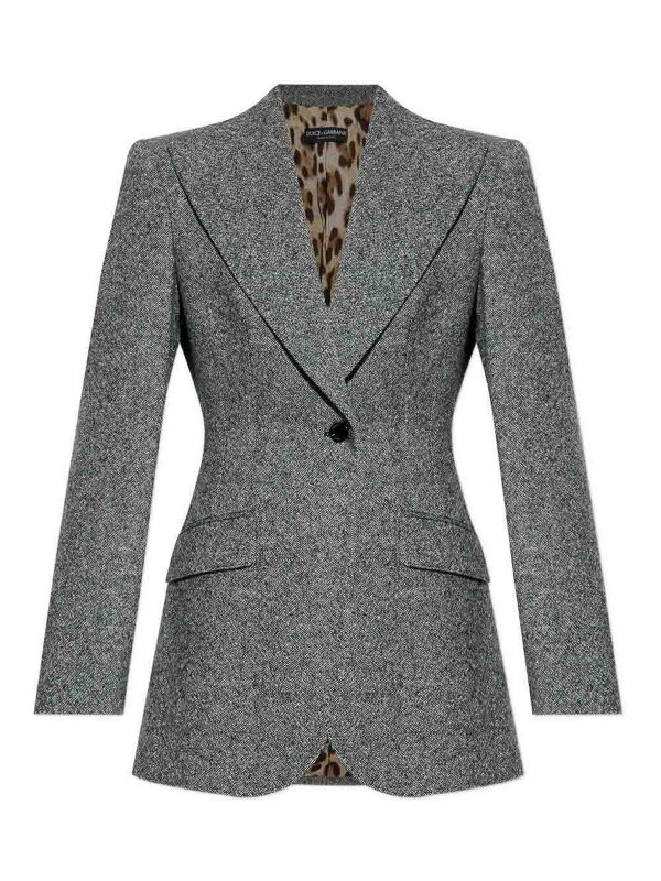 DOLCE & GABBANA: Blazer - Blazer - Gris
