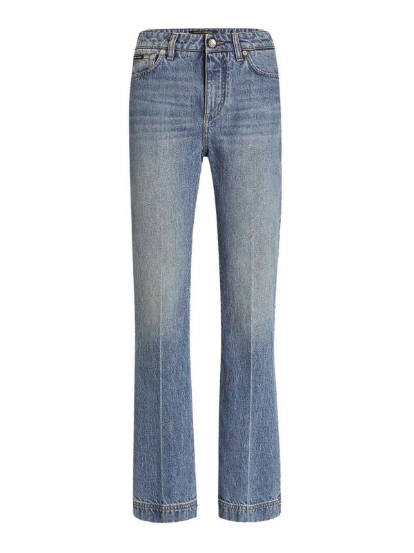 DOLCE & GABBANA: bootcut jeans - Blue Cotton Jeans