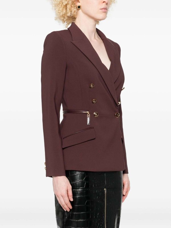 ELISABETTA FRANCHI: Blazer online - Blazer - Rojo Oscuro