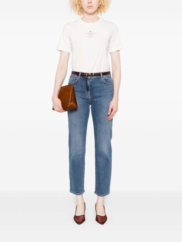 ELISABETTA FRANCHI: T-shirts online - T-Shirt - Weiß
