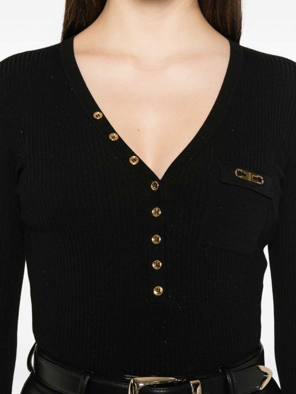 ELISABETTA FRANCHI: Pull col rond online - Pull Col Rond - Noir