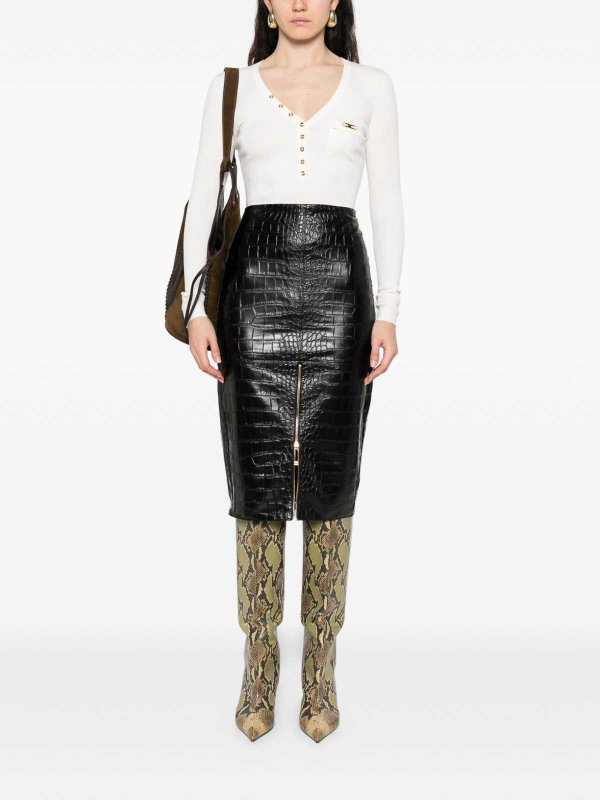 ELISABETTA FRANCHI: maglia collo rotondo online - Maglione