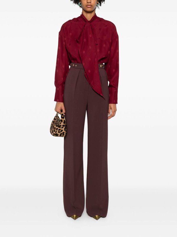 ELISABETTA FRANCHI: Pantalones casual online - Pantalón Casual - Rojo Oscuro