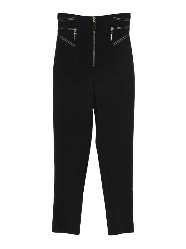 ELISABETTA FRANCHI: Pantalones casual - Pantalón Casual - Negro