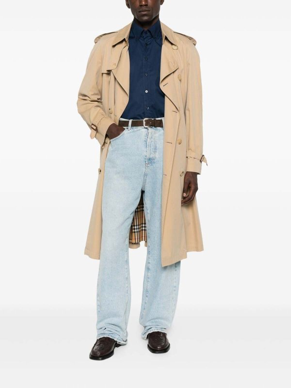 ETRO: shirts online - Blue Stretch Cotton Shirt