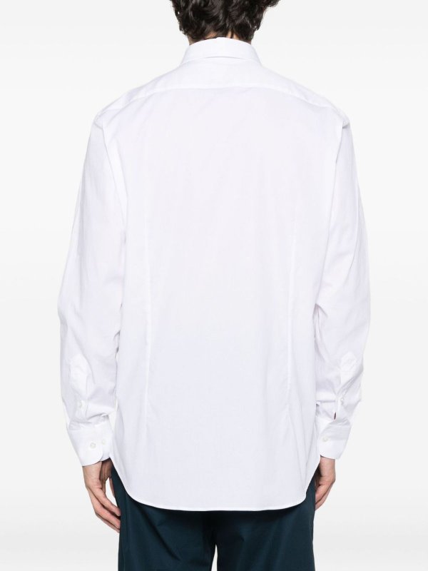 ETRO: shirts online - White elastic cotton shirt