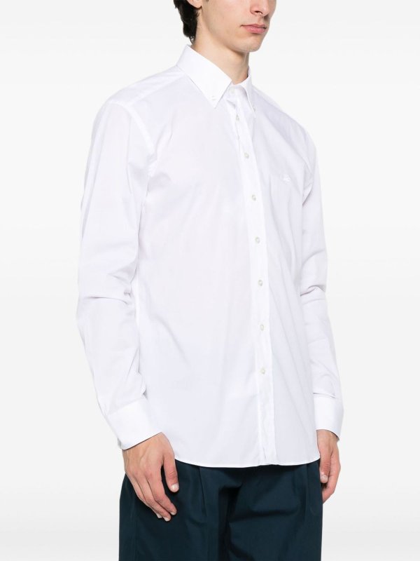 White elastic cotton shirt shop online: ETRO