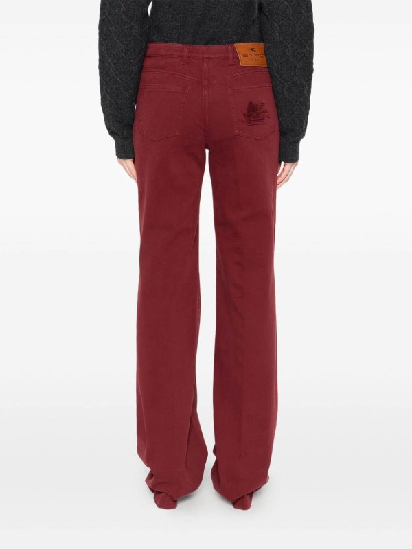 ETRO buy online Burgundy Stretch Cotton Jeans