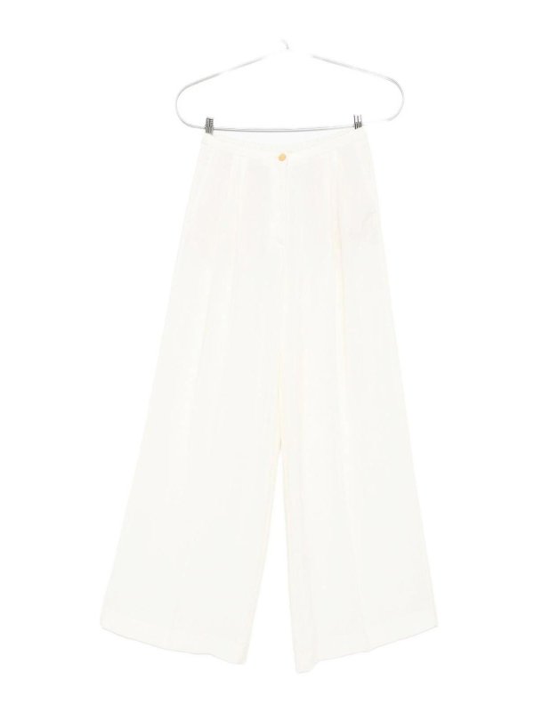 FORTE FORTE: Pantalones casual - Pantalón Casual - Blanco