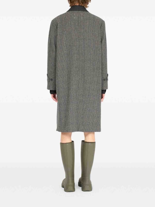Long Single-Breasted Wool Coat shop online: Maison Margiela