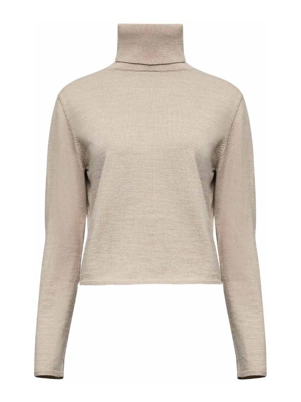 MM6 MAISON MARGIELA: Pull col rond - Pull Col Rond - Beige