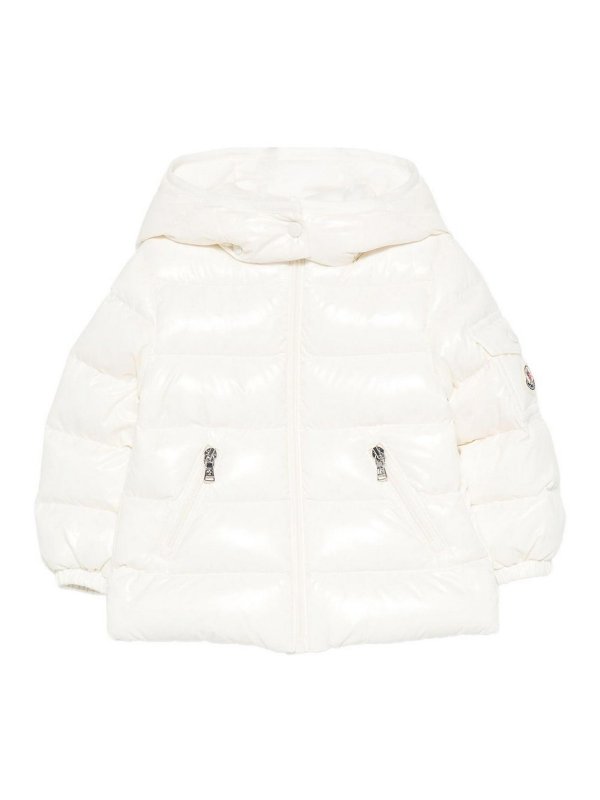 MONCLER: Kurze Daunenjacken - Daunenjacke - Creme