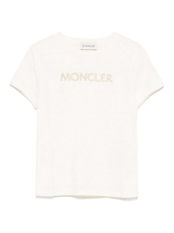 MONCLER: T-shirts - T-Shirt - Beige