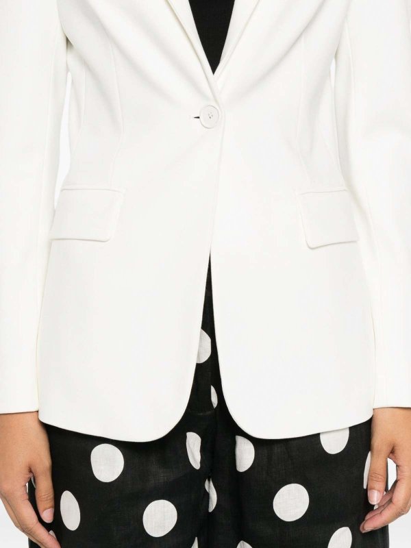 The Best Shops Pinko: blazers - White Single-Breasted Blazer