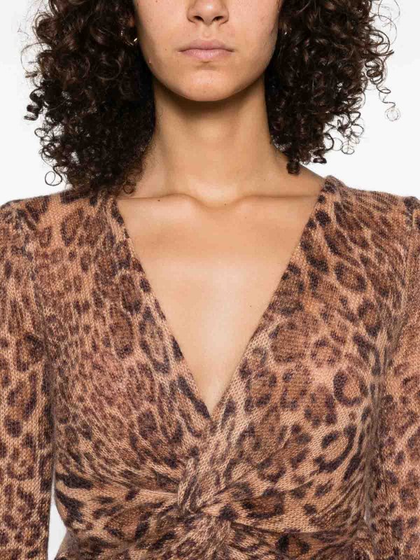 The Best Shops TWINSET: Strickpullover mit Rundhalsausschnitt - Rundhalspullover - Beige