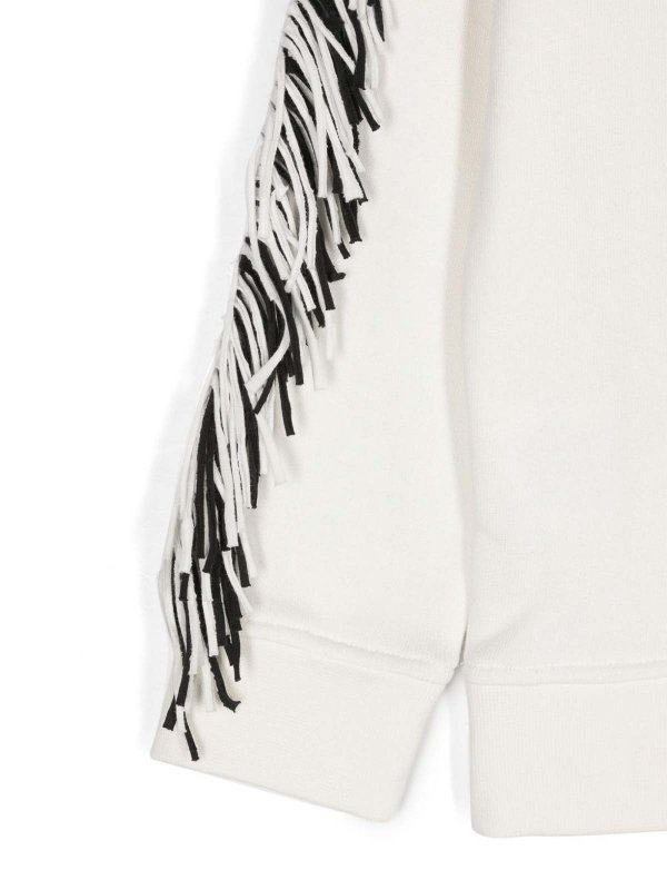 STELLA McCARTNEY: Sweatshirts & Sweaters online - Cotton Sweatshirt With Star And Fringe