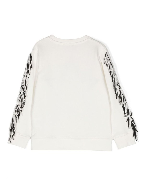 The Best Shops STELLA McCARTNEY: Sweatshirts & Sweaters - Cotton Sweatshirt With Star And Fringe