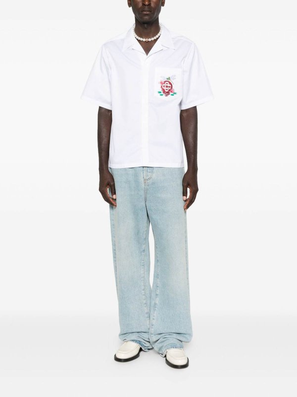 CASABLANCA: camicie online - Shirt a maniche corte logo