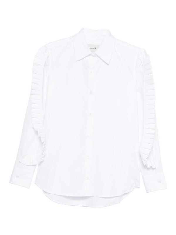 COPERNI: shirts - Cotton Shirt With Pleated Details