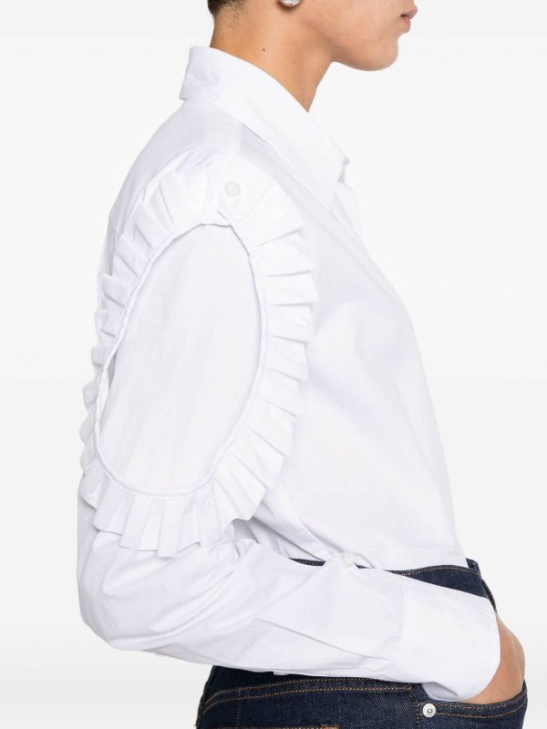Cotton Shirt With Pleated Details shop online: COPERNI