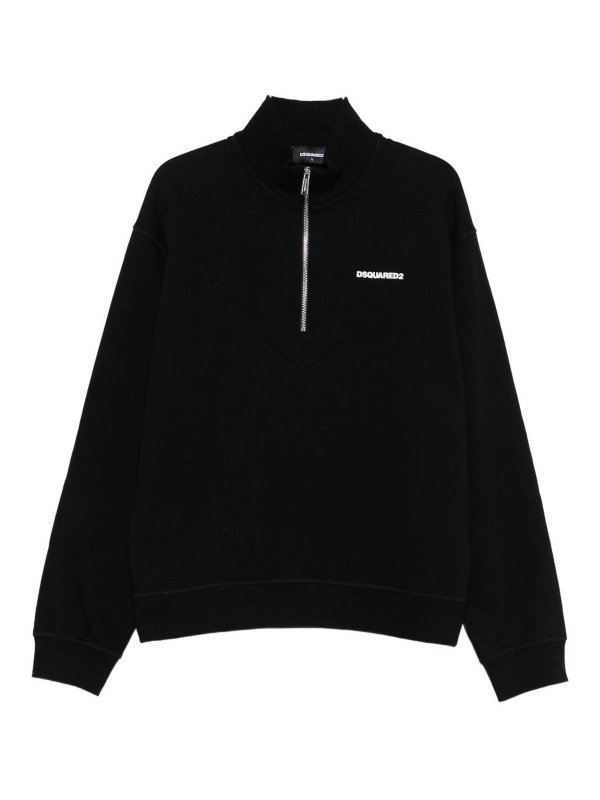 DSQUARED2: Sweatshirts & Sweaters - Cotton Sweatshirt With Zip