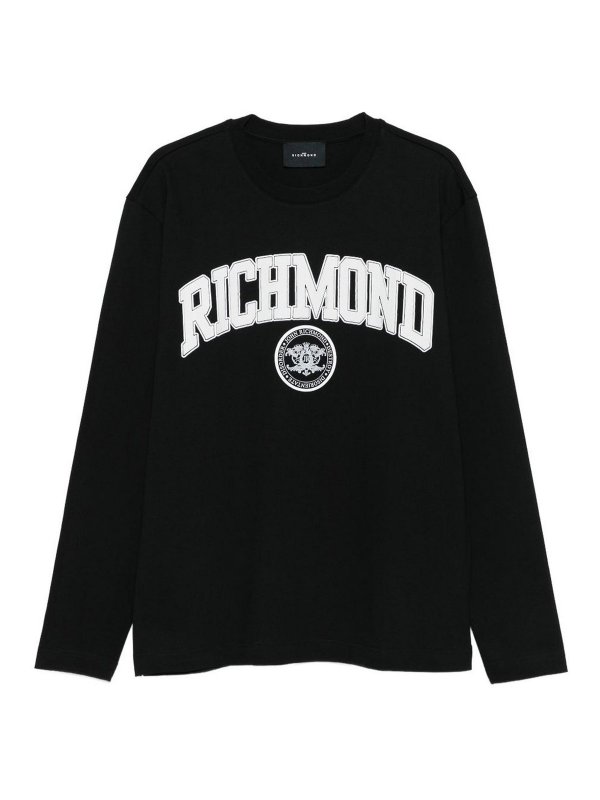 JOHN RICHMOND: t-shirts - Long-Sleeved T-Shirt With Logo