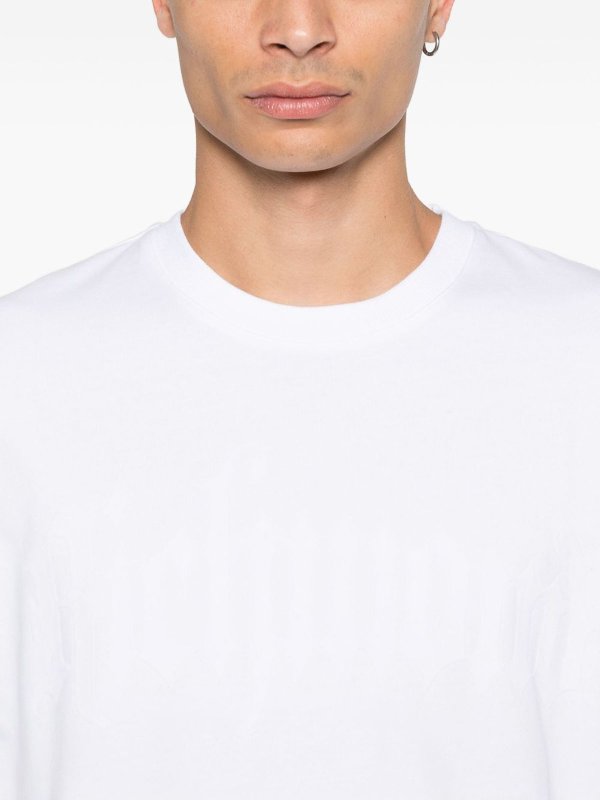 The Best Shops JOHN RICHMOND: crew necks - White Cotton Crew Neck T-Shirt