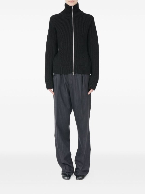 The Best Shops Maison Margiela: crew necks - High-Neck Sweater With Zip