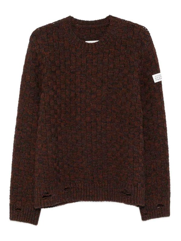 MM6 MAISON MARGIELA: クルーネック - クルーネック - ブラウン