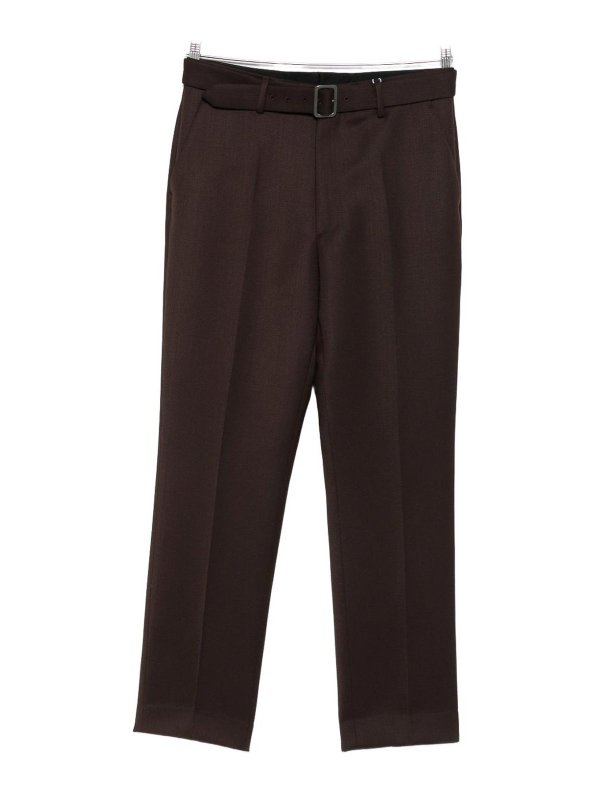 MM6 MAISON MARGIELA: Pantalons casual - Pantalons Décontractés - Marron