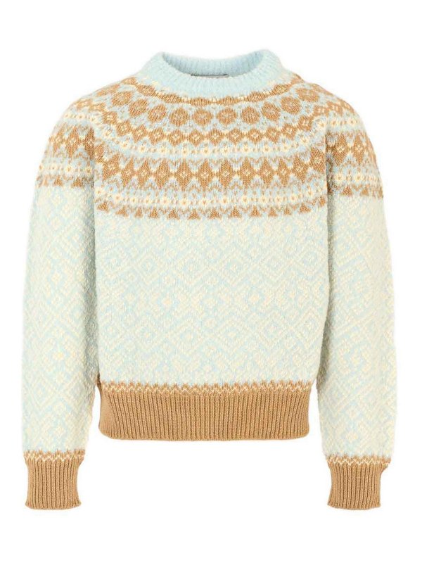 MONCLER: クルーネック - クルーネック - ライトブルー