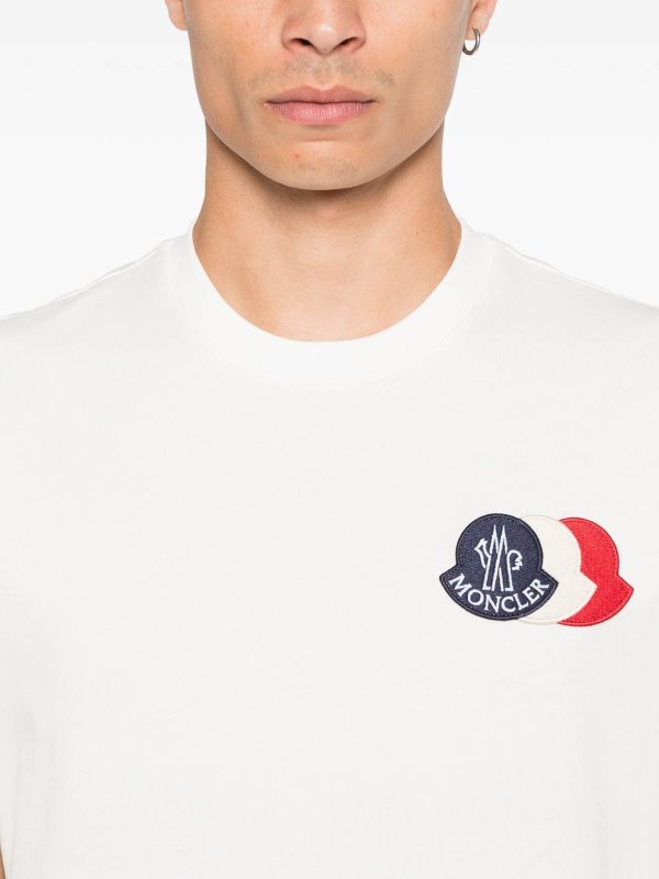 MONCLER: crew necks online - Cotton Crew Neck T-Shirt