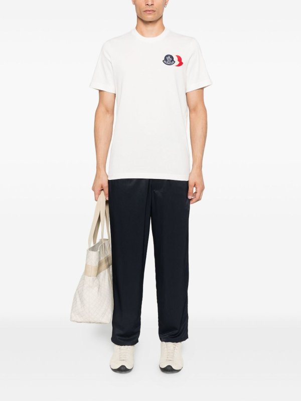 The Best Shops MONCLER: crew necks - Cotton Crew Neck T-Shirt