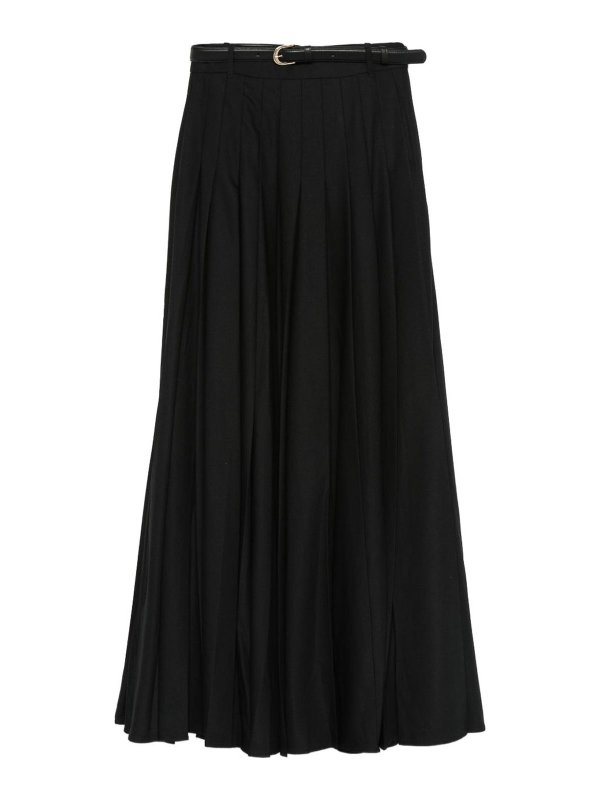 Self Portrait: ニーレングススカート＆ミディ丈 - 膝丈/ミディスカート - 黒