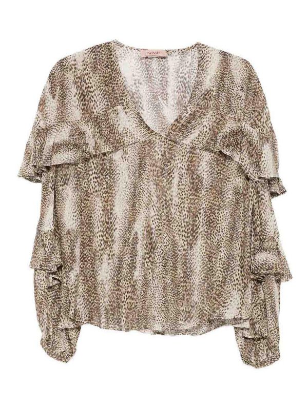 TWINSET: ブラウス - ブラウス - ブラウン