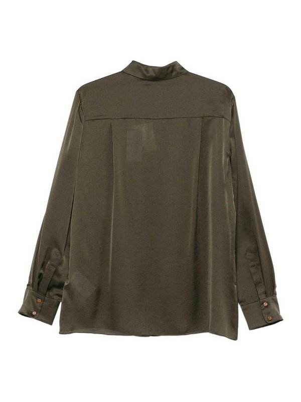 ZIMMERMANN: shirts online - Moss Green Silk Shirt