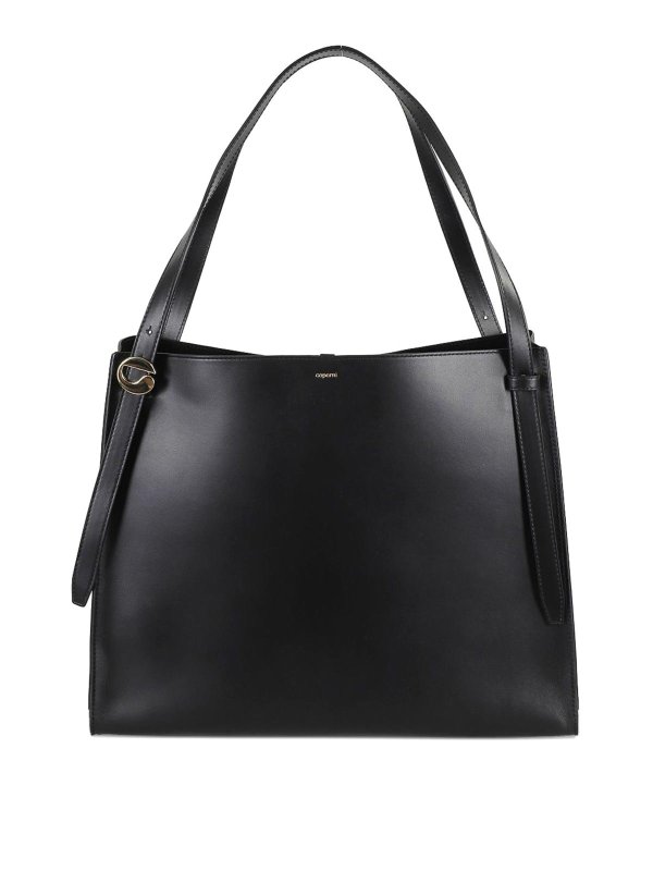 COPERNI: cross body bags - Black Leather  Tote Bag