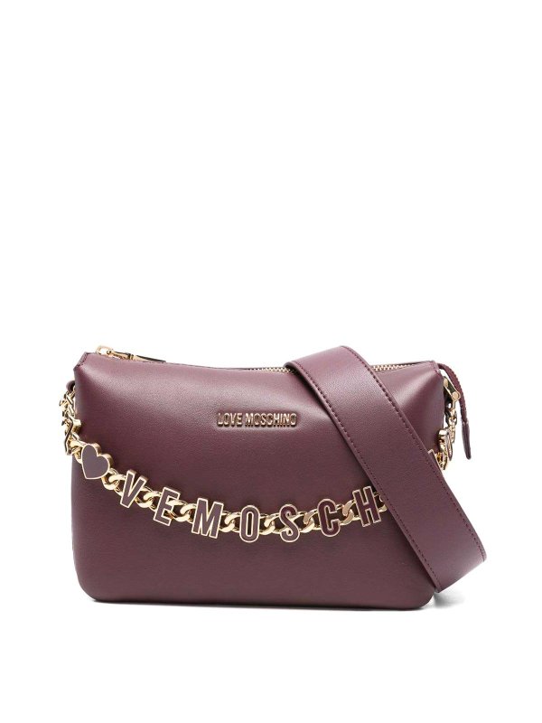 LOVE MOSCHINO: クロスボディバッグ - クロスボディバッグ - ダークレッド