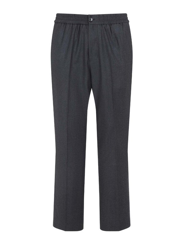 AMI PARIS: Pantalones casual - Pantalón Casual - Gris Oscuro