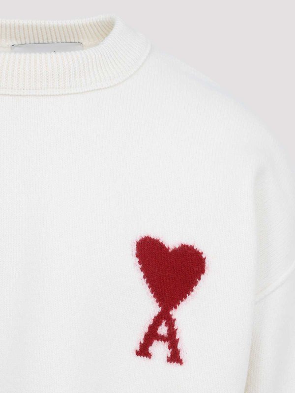 The Best Shops AMI PARIS: Pull col rond - Pull Col Rond - Rouge