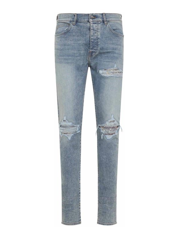 AMIRI: Jeans évasés - Jean Bootcut - Délavé