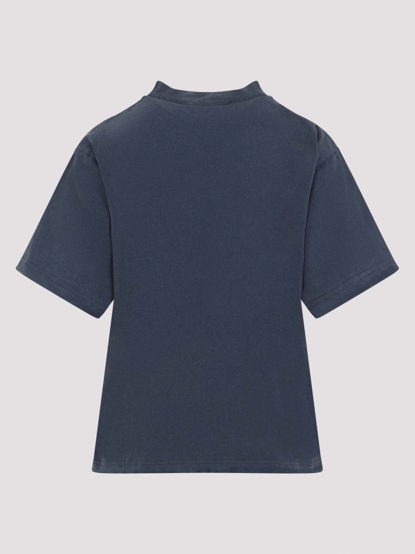BALENCIAGA: Camisetas online - Camiseta - Azul Oscuro